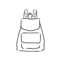 backpack vector sketch