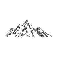 mountain peaks vector sketch