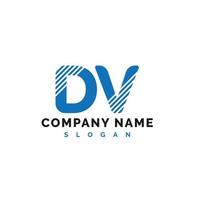diseño del logotipo de la letra dv. Ilustración de vector de logotipo de letra dv - vector