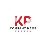 diseño del logotipo de la letra kp. ilustración vectorial del logotipo de la letra kp - vector
