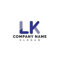 diseño del logotipo de la letra lk. Ilustración de vector de logotipo de letra lk - vector