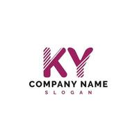 diseño del logotipo de la letra ky. ilustración vectorial del logotipo de la letra ky - vector