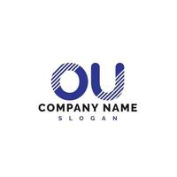 OU Letter Logo Design. OU letter logo Vector Illustration - Vector