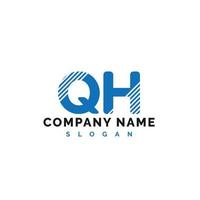 diseño del logotipo de la letra qh. ilustración vectorial del logotipo de la letra qh - vector