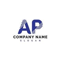 AP Logo Design. AP Letter Logo Icon Vector Illustration - Vector