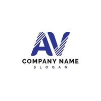 AV Logo Design. AV Letter Logo Icon Vector Illustration - Vector