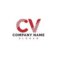 diseño del logotipo de la carta cv. cv carta logo vector ilustración - vector