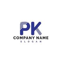 diseño del logotipo de la letra pk. Ilustración de vector de logotipo de letra pk - vector