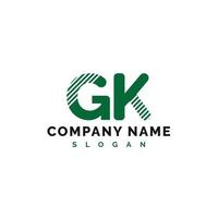 diseño del logotipo de la letra gk. Ilustración de vector de logotipo de letra gk - vector