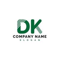 diseño del logotipo de la letra dk. Ilustración de vector de logotipo de letra dk - vector