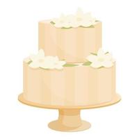 Food wedding cake icon cartoon vector. Groom party vector