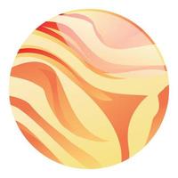 Red fire ball icon cartoon vector. Circle drop vector