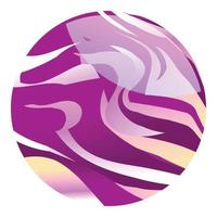 Purple epoxy resin icon cartoon vector. Circle ball vector