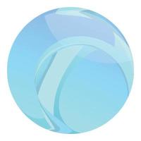 Blue ball icon cartoon vector. Circle drop vector