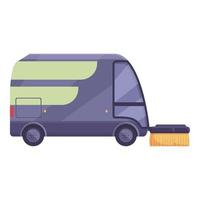 New sweeper icon cartoon vector. Street road vector