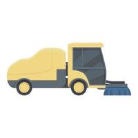 Sweeper truck icon cartoon vector. Street road vector