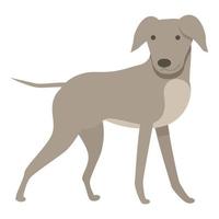 vector de dibujos animados de icono de niño galgo. perro animal