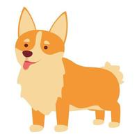 vector de dibujos animados de icono de perro de sonrisa. lindo corgi