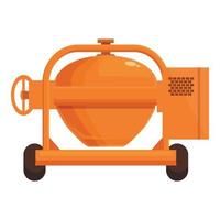 New cement mixer icon cartoon vector. Concrete machine vector