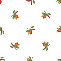 Cocoa branch pattern seamless vector