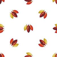 Cocoa tree pod pattern seamless vector