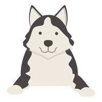 vector de dibujos animados de icono de mascota husky. perro siberiano