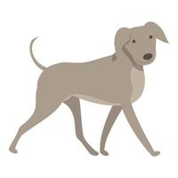 Dog walk icon cartoon vector. Animal run vector