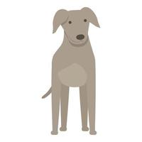 Greyhound standing icon cartoon vector. Animal run vector