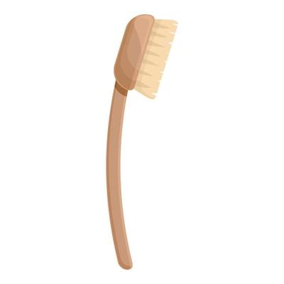 Skin brush icon cartoon vector. Dry tool