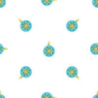 Aqua christmas ball pattern seamless vector