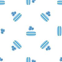 Blueberry macaroon pattern seamless vector