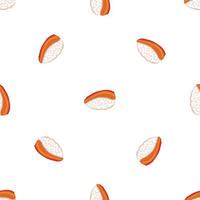 Sushi pattern seamless vector