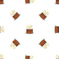 Cake birthday pattern seamless vector