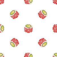 Caviar sushi roll pattern seamless vector