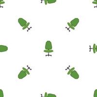 Green desk chair pattern seamless vector