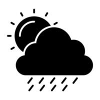 Unique design icon of cloud rainy day vector