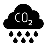 Unique design icon of acidic rain vector