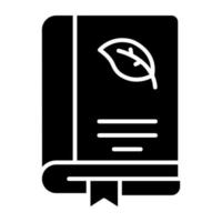 Editable design icon of eco book vector