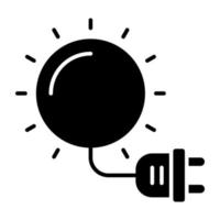 icono de diseño perfecto de electricidad solar vector