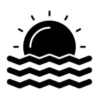 icono de diseño moderno del amanecer vector