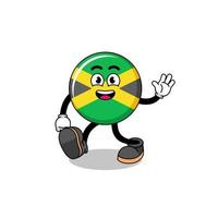 jamaica flag cartoon walking vector