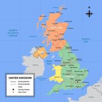 United Kingdom Detail Map vector