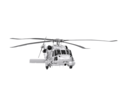 helicóptero isolado em fundo transparente. renderização 3D - ilustração png