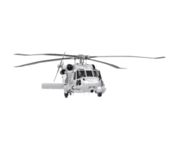 Helicopter isolated on transparent background. 3d rendering - illustration png