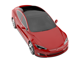 Modern car isolated on transparent background. 3d rendering - illustration png