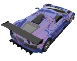 voiture de course isolée sur fond transparent. rendu 3d - illustration png