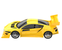 coche de carreras aislado sobre fondo transparente. Representación 3d - ilustración png