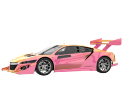 voiture de course isolée sur fond transparent. rendu 3d - illustration png