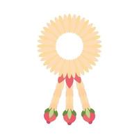 flower garland icon vector