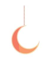 hanging crescent moon vector